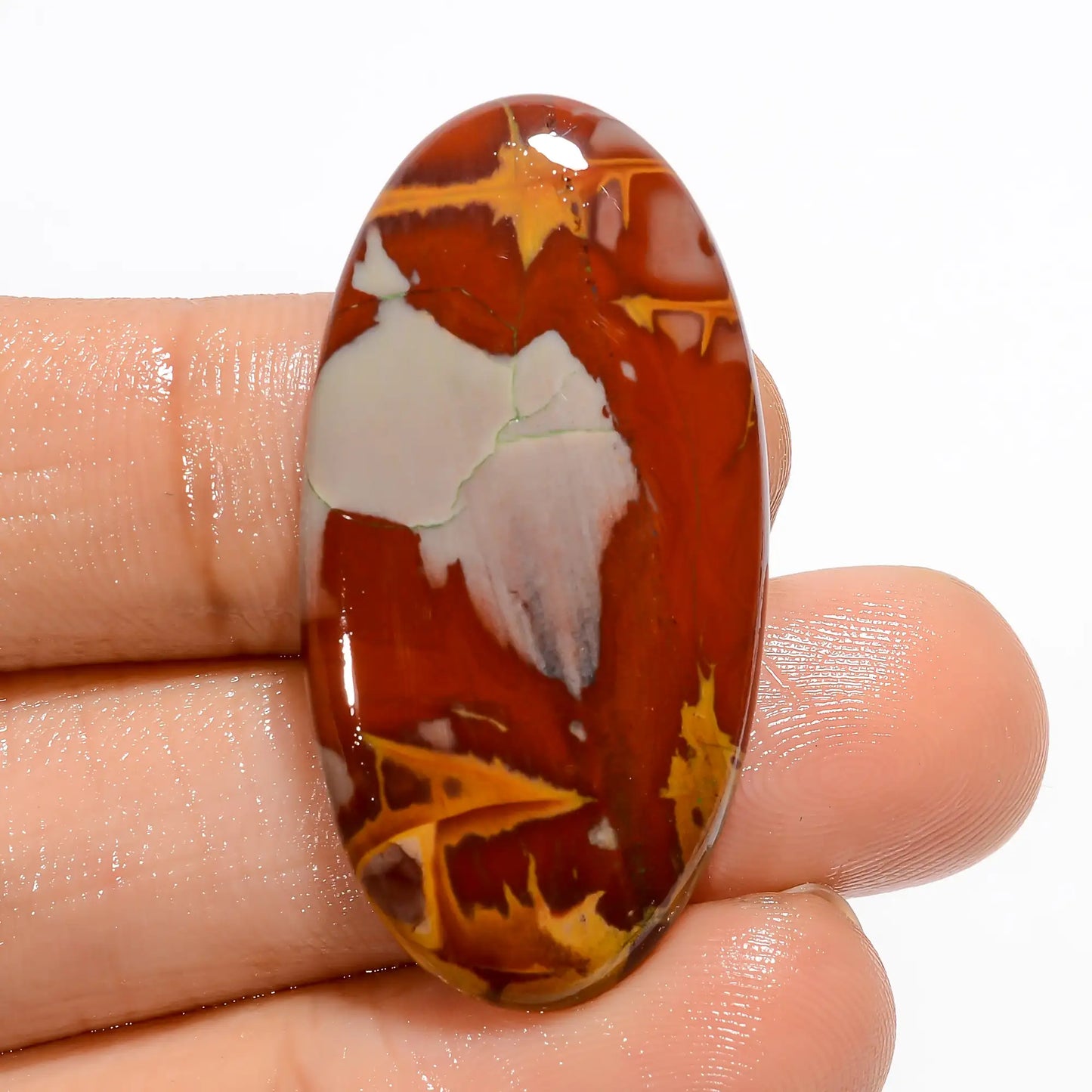 Attractive Top Grade Quality 100% Natural Noreena Jasper Oval Shape Cabochon Loose Gemstone For Making Jewelry 26.5 Ct. 36X18X4 mm V-5209