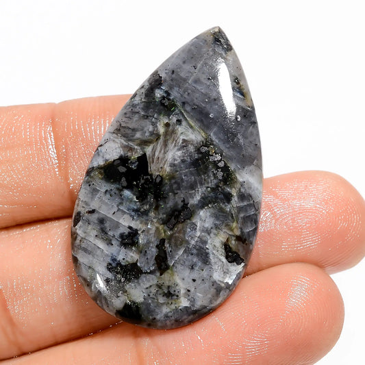 Classic Top Grade Quality 100% Natural Larvikite Pear Shape Cabochon Loose Gemstone For Making Jewelry 31.5 Ct. 37X21X4 mm V-5212