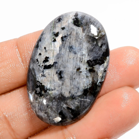 Fantastic Top Grade Quality 100% Natural Larvikite Oval Shape Cabochon Loose Gemstone For Making Jewelry 38.5 Ct. 34X22X5 mm V-5217