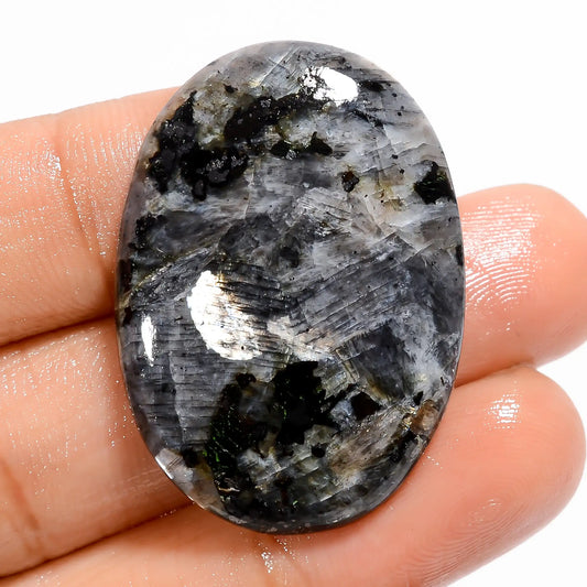 Wonderful Top Grade Quality 100% Natural Larvikite Oval Shape Cabochon Loose Gemstone For Making Jewelry 39.5 Ct. 33X24X5 mm V-5221