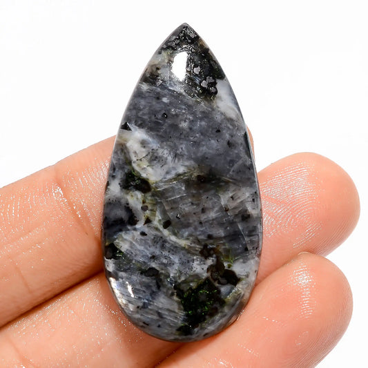 Attractive Top Grade Quality 100% Natural Larvikite Pear Shape Cabochon Loose Gemstone For Making Jewelry 34 Ct. 39X19X5 mm V-5225