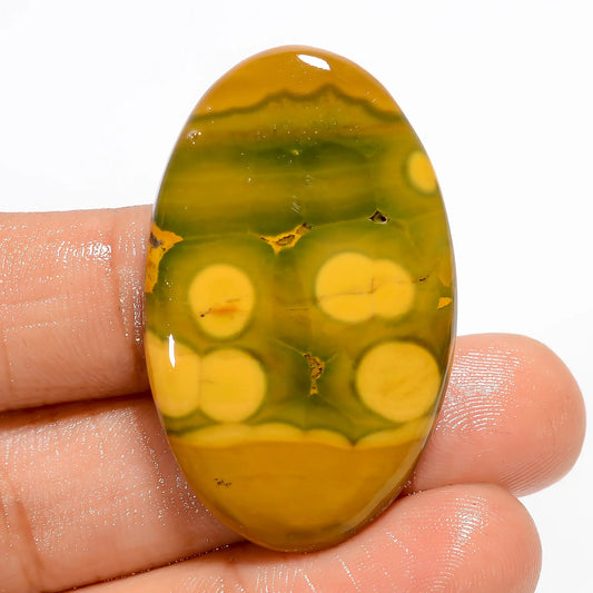 Incredible Top Grade Quality 100% Natural Ocean Jasper Oval Shape Cabochon Loose Gemstone For Making Jewelry 47.5 Ct. 39X24X5 mm V-5236