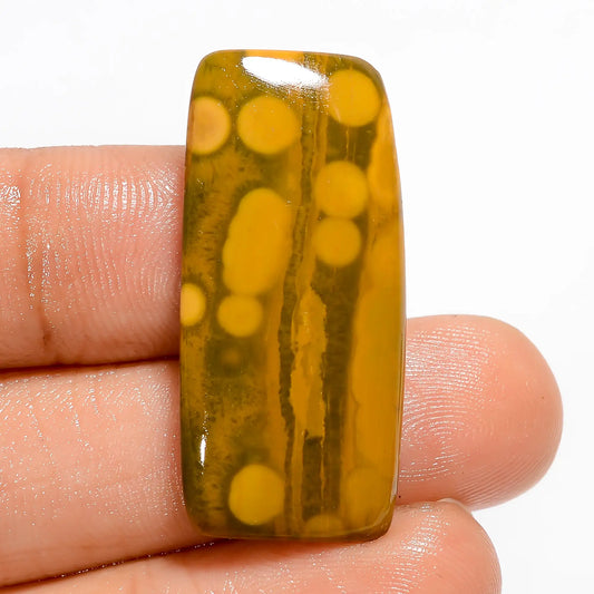 Superb Top Grade Quality 100% Natural Ocean Jasper Radiant Shape Cabochon Loose Gemstone For Making Jewelry 23 Ct. 32X14X4 mm V-5241