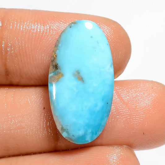 Amazing Top Grade Quality 100% Natural Turquoise Oval Shape Cabochon Loose Gemstone For Making Jewelry 10 Ct. 22X11X4 mm V-5264