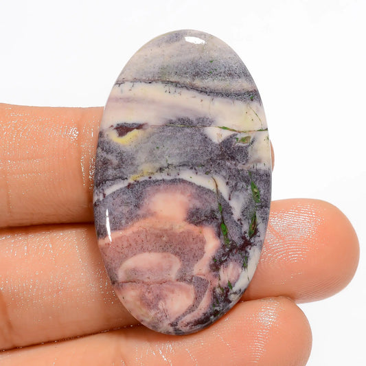 Incredible Top Grade Quality 100% Natural Porcelain Jasper Oval Shape Cabochon Loose Gemstone For Making Jewelry 34 Ct. 37X21X4 mm V-5278