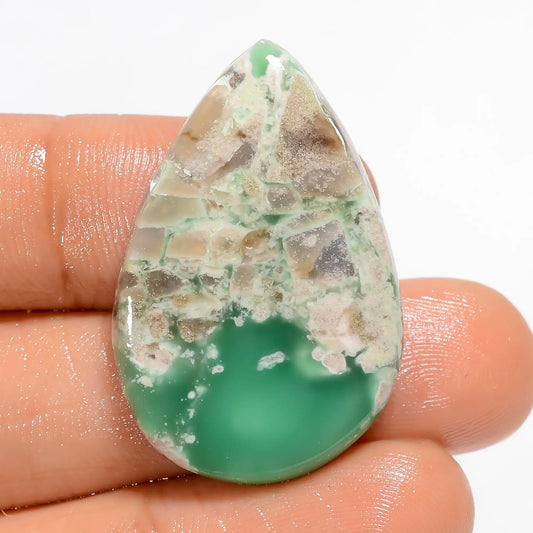 Supreme Top Grade Quality 100% Natural Variscite Pear Shape Cabochon Loose Gemstone For Making Jewelry 29 Ct. 32X21X5 mm V-5285