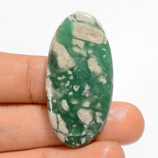 Amazing Top Grade Quality 100% Natural Variscite Oval Shape Cabochon Loose Gemstone For Making Jewelry 42 Ct. 40X20X5 mm V-5292