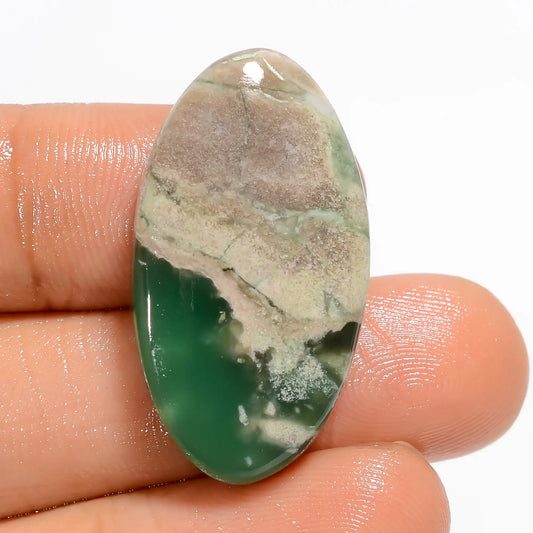 Awesome Top Grade Quality 100% Natural Variscite Oval Shape Cabochon Loose Gemstone For Making Jewelry 27 Ct. 29X16X5 mm V-5294