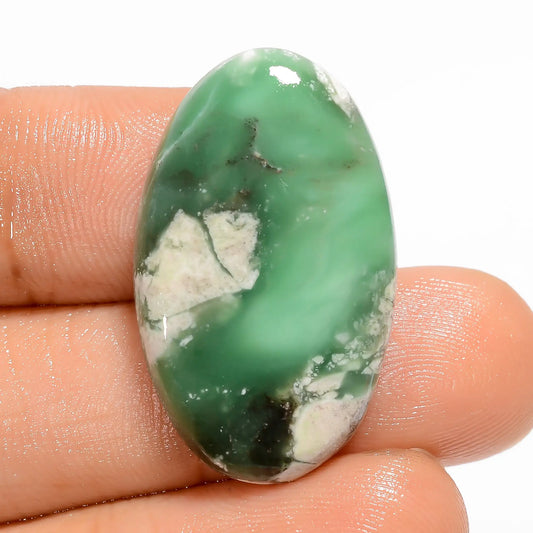 Dazzling Top Grade Quality 100% Natural Variscite Oval Shape Cabochon Loose Gemstone For Making Jewelry 19.5 Ct. 28X17X4 mm V-5297