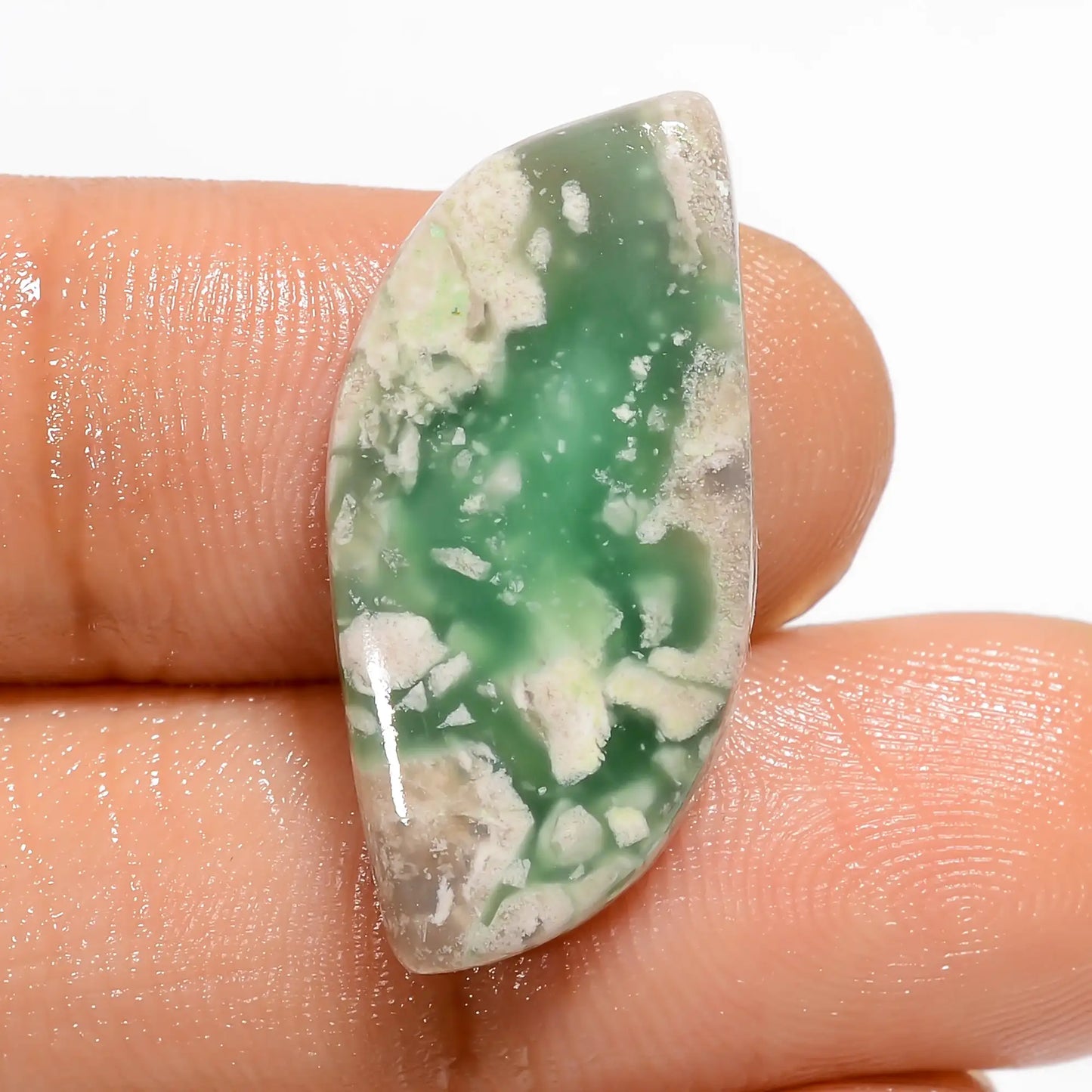 Excellent Top Grade Quality 100% Natural Variscite S Shape Cabochon Loose Gemstone For Making Jewelry 10 Ct. 25X11X3 mm V-5298