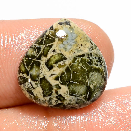 Terrific Top Grade Quality 100% Natural Green Brecciated Jasper Heart Shape Cabochon Loose Gemstone For Making Jewelry 8 Ct 15X14X4 mm V-5329