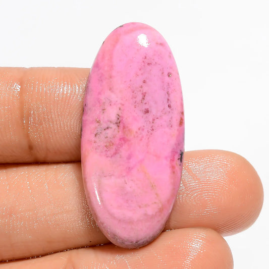 Amazing Top Grade Quality 100% Natural Pink Cobalt Calcite Oval Shape Cabochon Loose Gemstone For Making Jewelry 25 Ct. 34X15X5 mm V-5334