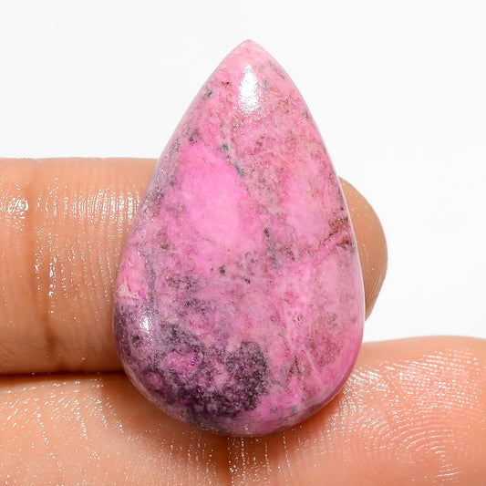 Attractive Top Grade Quality 100% Natural Pink Cobalt Calcite Pear Shape Cabochon Loose Gemstone For Making Jewelry 19 Ct. 27X17X5 mm V-5335