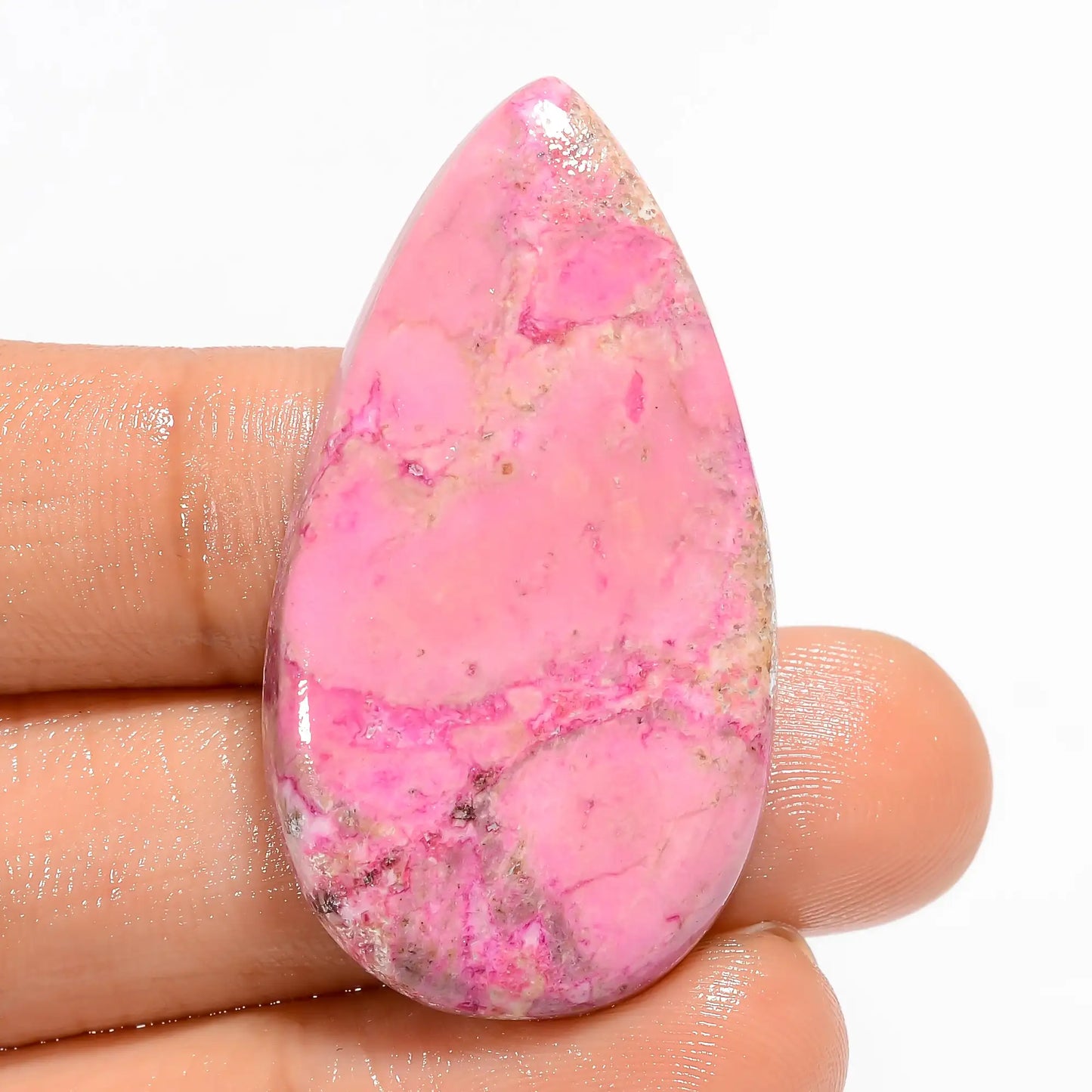 Awesome Top Grade Quality 100% Natural Pink Cobalt Calcite Pear Shape Cabochon Loose Gemstone For Making Jewelry 41 Ct. 41X22X4 mm V-5336