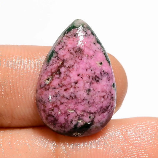 Elegant Top Grade Quality 100% Natural Pink Cobalt Calcite Pear Shape Cabochon Loose Gemstone For Making Jewelry 12.5 Ct. 21X14X5 mm V-5342