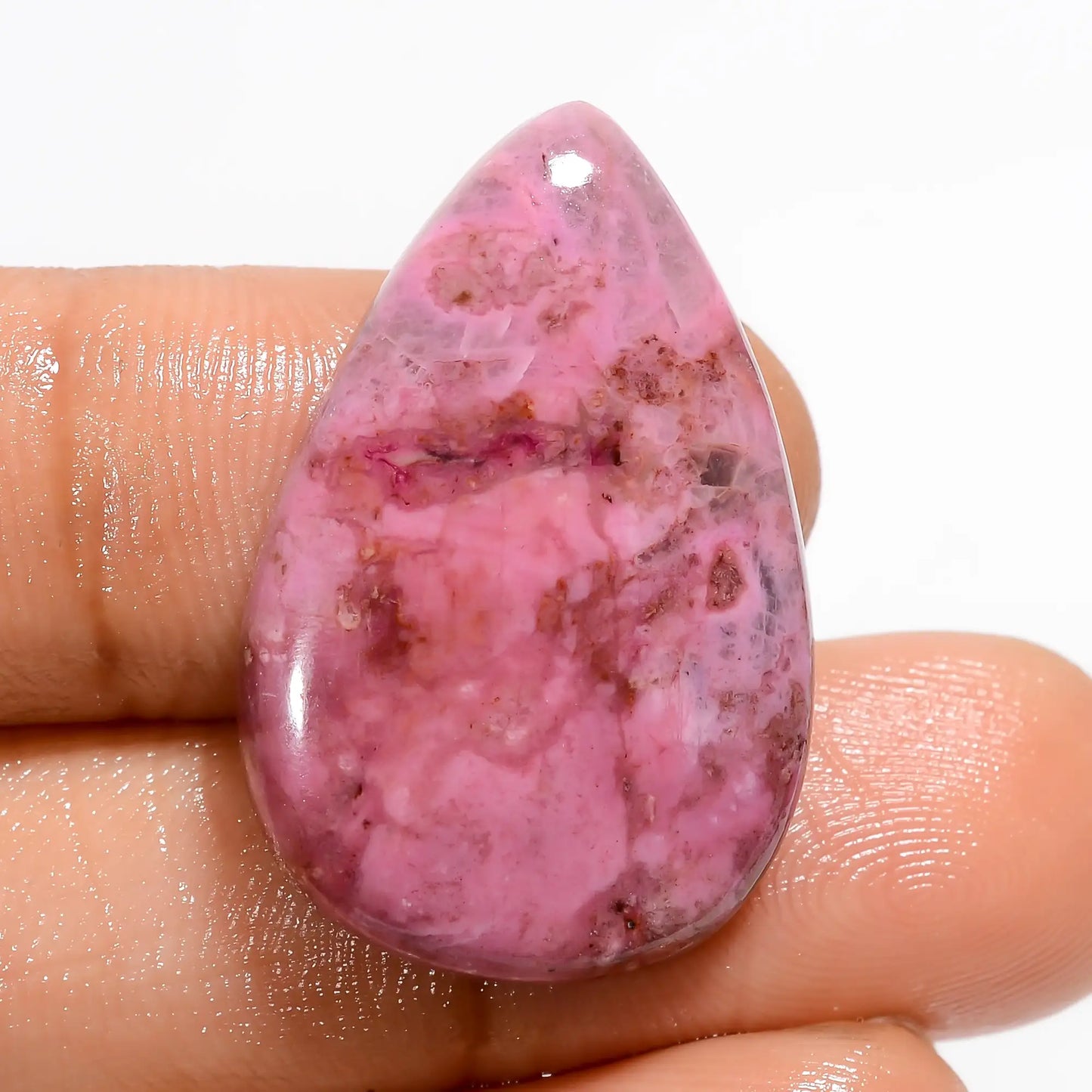 Wonderful Top Grade Quality 100% Natural Pink Cobalt Calcite Pear Shape Cabochon Loose Gemstone For Making Jewelry 25 Ct. 28X18X5 mm V-5347