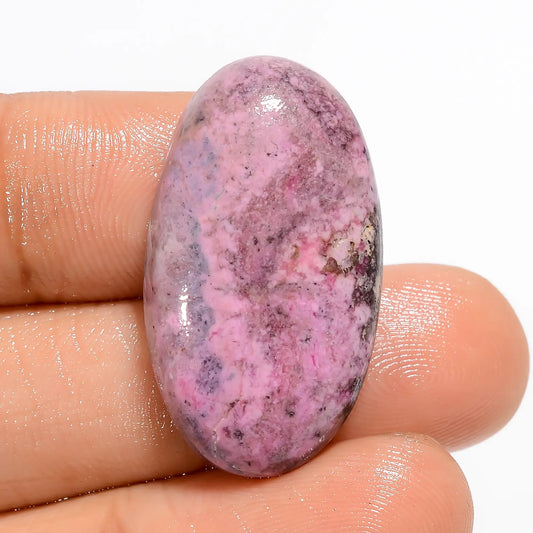 Awesome Top Grade Quality 100% Natural Pink Cobalt Calcite Oval Shape Cabochon Loose Gemstone For Making Jewelry 27 Ct. 29X16X6 mm V-5352