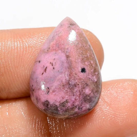 Excellent Top Grade Quality 100% Natural Pink Cobalt Calcite Pear Shape Cabochon Loose Gemstone For Making Jewelry 18.5 Ct. 21X15X7 mm V-5356