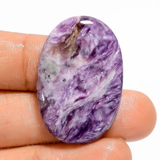 Amazing Top Grade Quality 100% Natural Charoite Oval Shape Cabochon Loose Gemstone For Making Jewelry 31 Ct. 33X22X4 mm V-5376