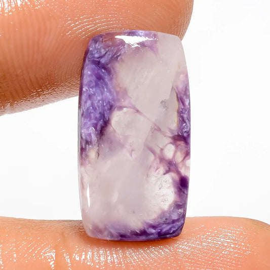 Wonderful Top Grade Quality 100% Natural Charoite Radiant Shape Cabochon Loose Gemstone For Making Jewelry 8 Ct. 21X11X3 mm V-5389