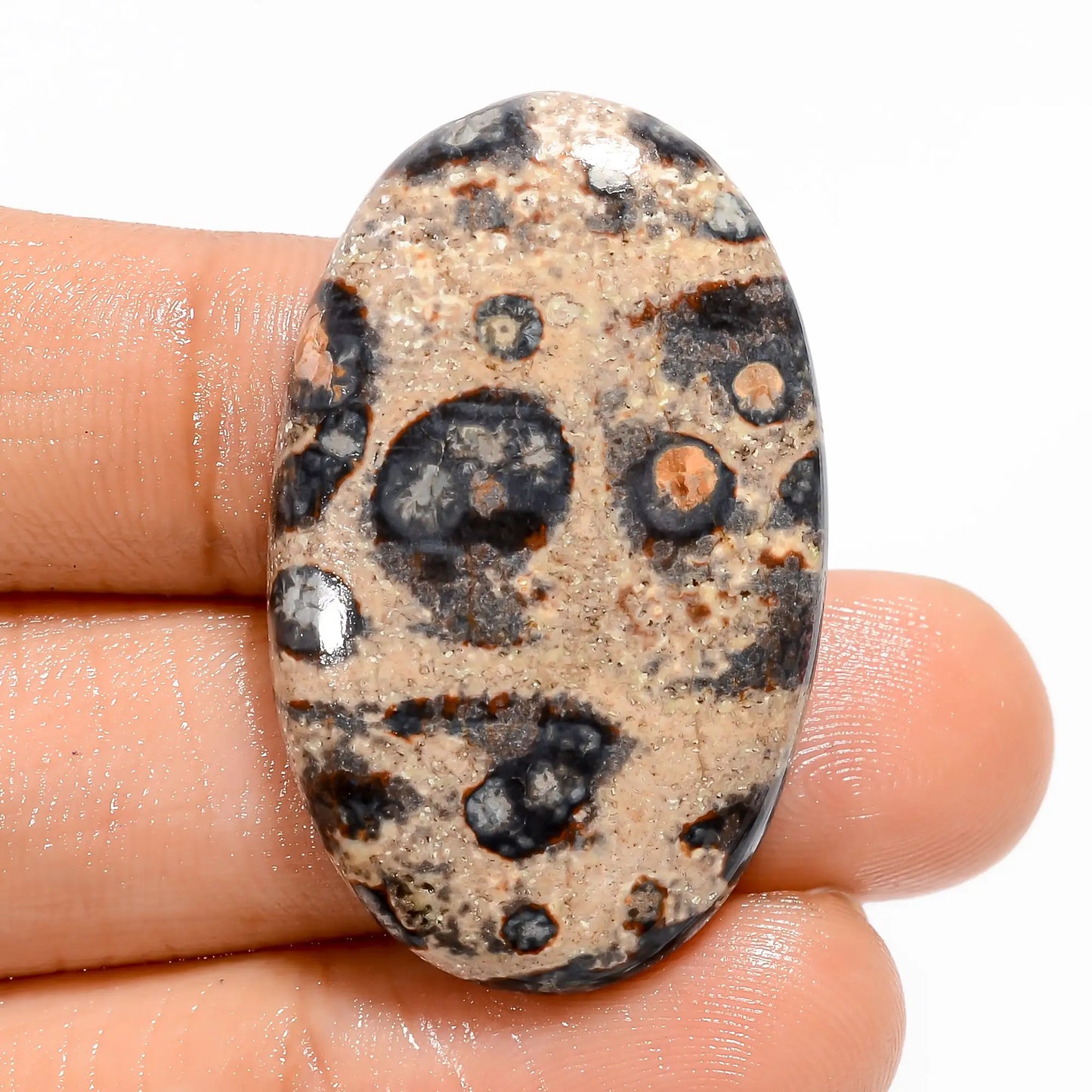 Awesome Top Grade Quality 100% Natural Viper Skin Oval Shape Cabochon Loose Gemstone For Making Jewelry 32 Ct. 36X22X5 mm V-5394