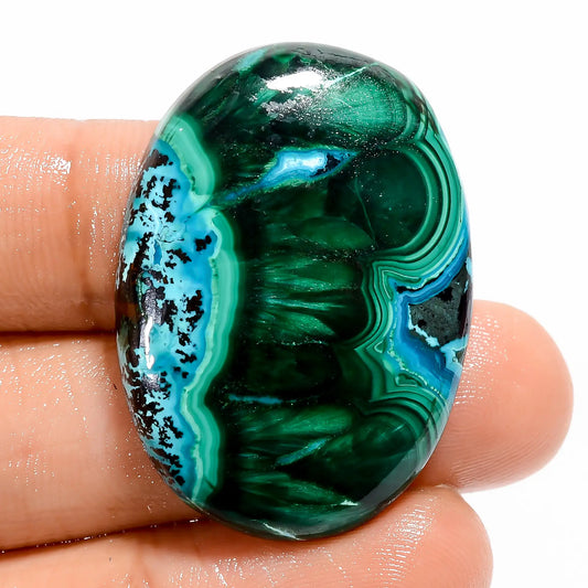 Wonderful Top Grade Quality 100% Natural Chrysocolla Malachite Oval Shape Cabochon Loose Gemstone For Making Jewelry 58 Ct 34X24X6 mm V-5473