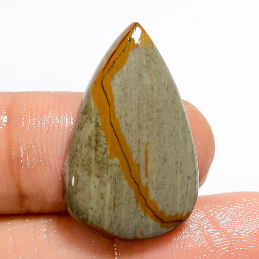 Attractive Top Grade Quality 100% Natural Polychrome Jasper Pear Shape Cabochon Loose Gemstone For Making Jewelry 14 Ct. 26X16X4 mm V-5503