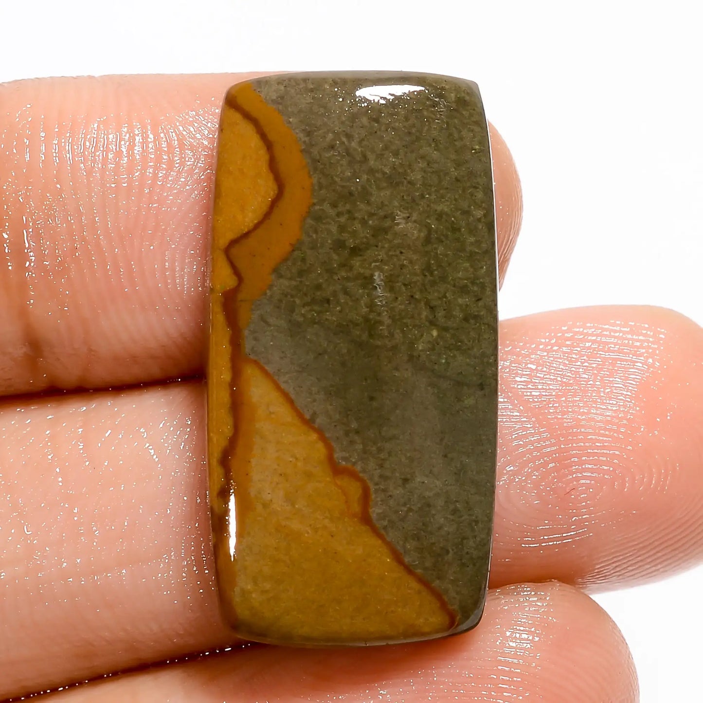 Classic Top Grade Quality 100% Natural Polychrome Jasper Radiant Shape Cabochon Loose Gemstone For Making Jewelry 18 Ct. 27X14X4 mm V-5506