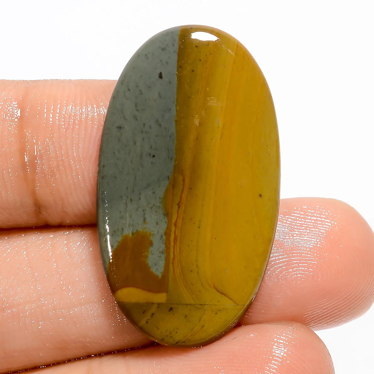 Dazzling Top Grade Quality 100% Natural Polychrome Jasper Oval Shape Cabochon Loose Gemstone For Making Jewelry 17 Ct. 32X18X3 mm V-5507