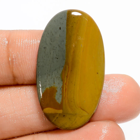 Dazzling Top Grade Quality 100% Natural Polychrome Jasper Oval Shape Cabochon Loose Gemstone For Making Jewelry 17 Ct. 32X18X3 mm V-5507