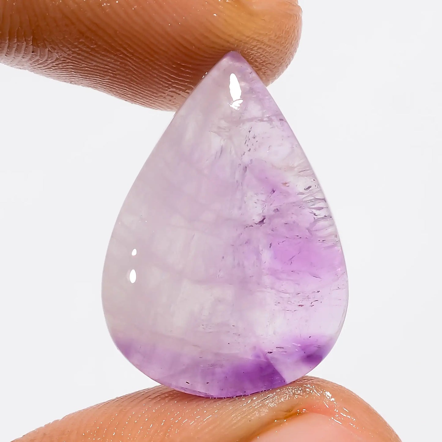 Wonderful Top Grade Quality 100% Natural Trapiche Amethyst Pear Shape Cabochon Loose Gemstone For Making Jewelry 16.5 Ct. 22X15X6 mm V-5543