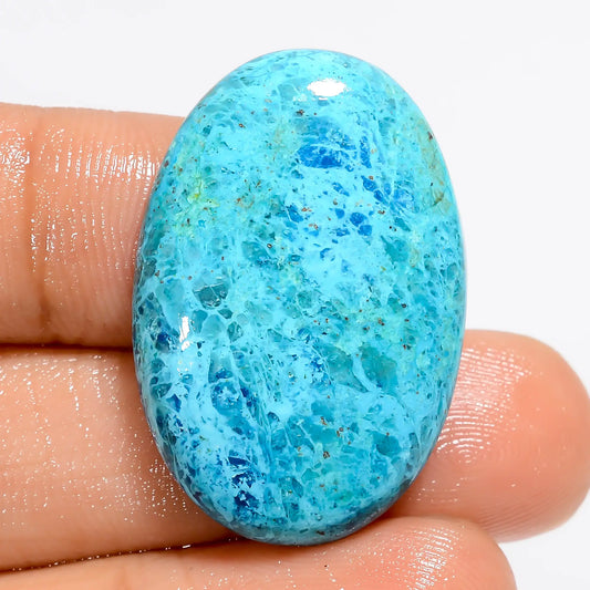 Excellent Top Grade Quality 100% Natural Shattuckite Oval Shape Cabochon Loose Gemstone For Making Jewelry 33 Ct. 30X20X6 mm V-5550