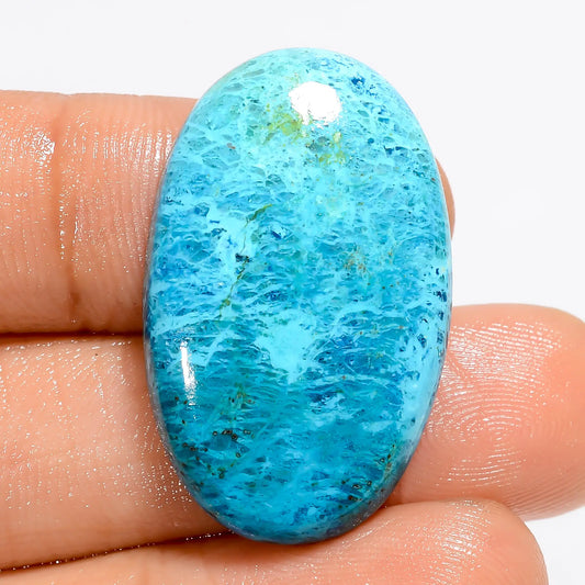 Unique Top Grade Quality 100% Natural Shattuckite Oval Shape Cabochon Loose Gemstone For Making Jewelry 29.5 Ct. 30X19X5 mm V-5556