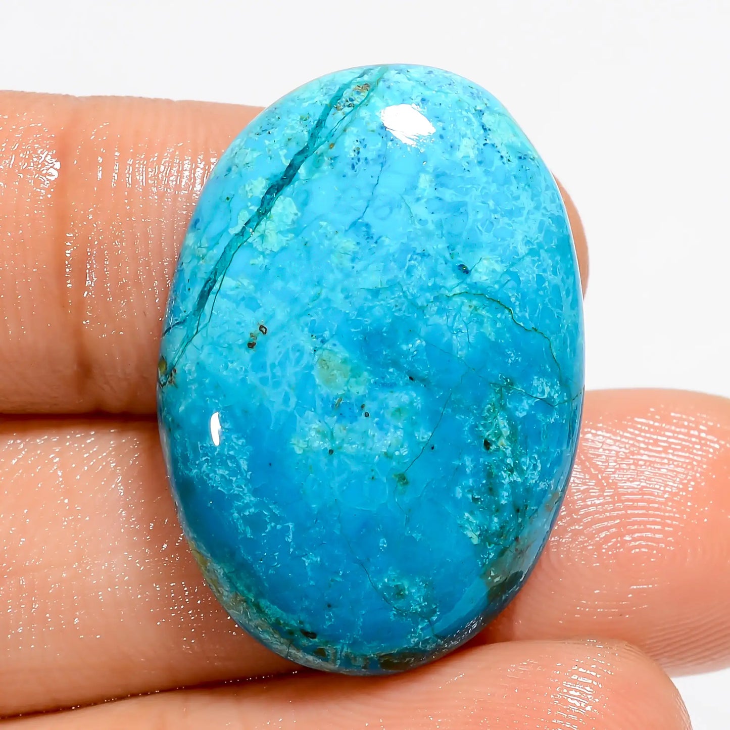 Wonderful Top Grade Quality 100% Natural Shattuckite Oval Shape Cabochon Loose Gemstone For Making Jewelry 30 Ct. 28X20X5 mm V-5557