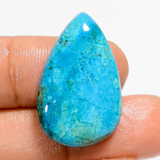 Wonderful Top Grade Quality 100% Natural Shattuckite Pear Shape Cabochon Loose Gemstone For Making Jewelry 24 Ct. 27X18X6 mm V-5559