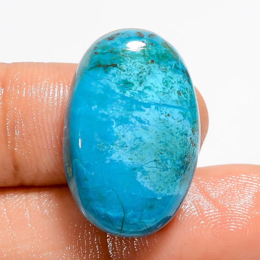 Classic Top Grade Quality 100% Natural Shattuckite Oval Shape Cabochon Loose Gemstone For Making Jewelry 31.5 Ct. 24X16X8 mm V-5564