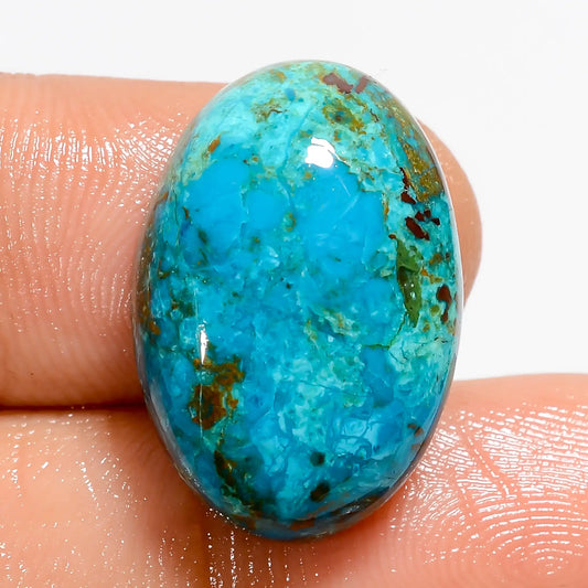 Exclusive Top Grade Quality 100% Natural Shattuckite Oval Shape Cabochon Loose Gemstone For Making Jewelry 18 Ct. 21X14X7 mm V-5567