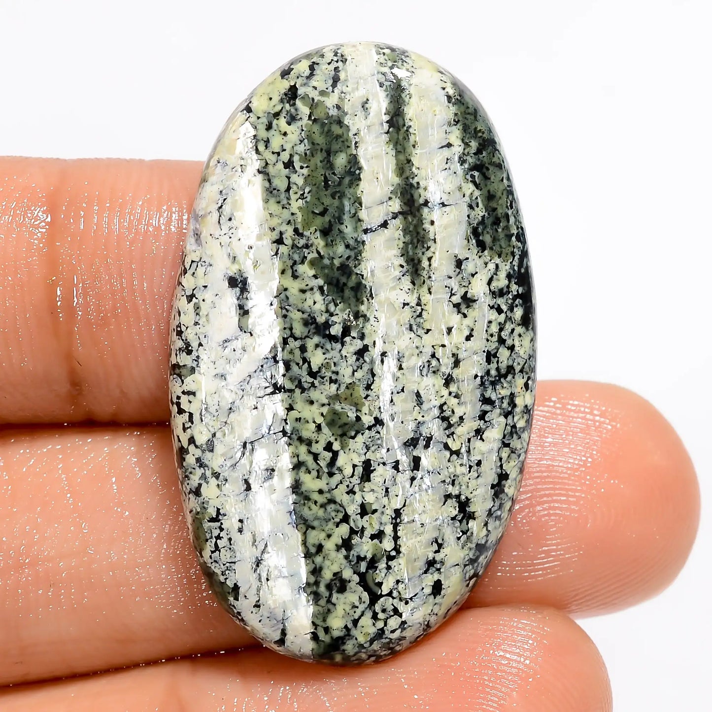 Wonderful Top Grade Quality 100% Natural Green Swiss Opal Oval Shape Cabochon Loose Gemstone For Making Jewelry 27.5 Ct. 34X20X5 mm V-5601