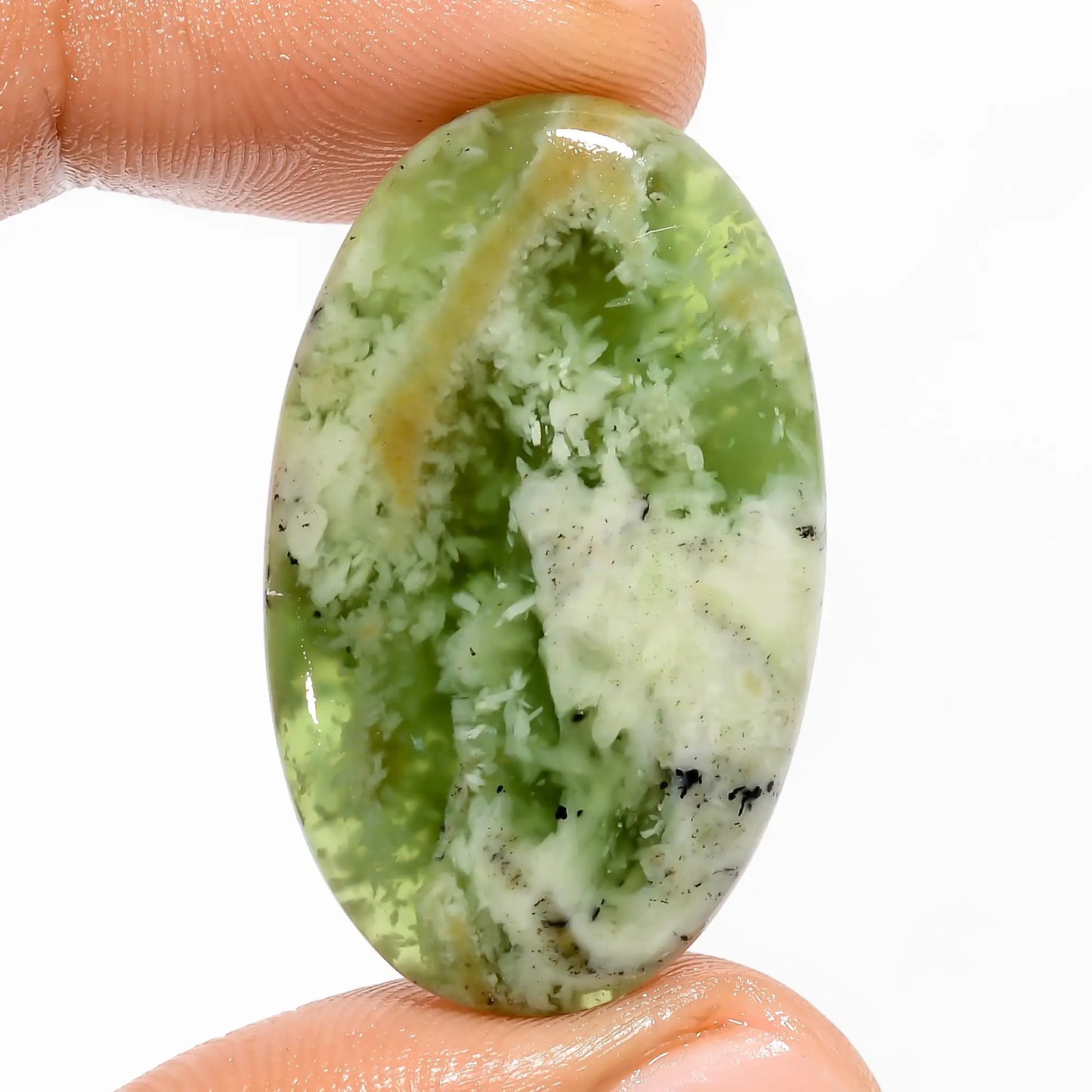 Splendid Top Grade Quality 100% Natural Serpentine Oval Shape Cabochon Loose Gemstone For Making Jewelry 31 Ct. 34X21X5 mm V-5660