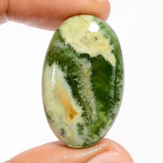 Stunning Top Grade Quality 100% Natural Serpentine Oval Shape Cabochon Loose Gemstone For Making Jewelry 31.5 Ct. 31X19X5 mm V-5662