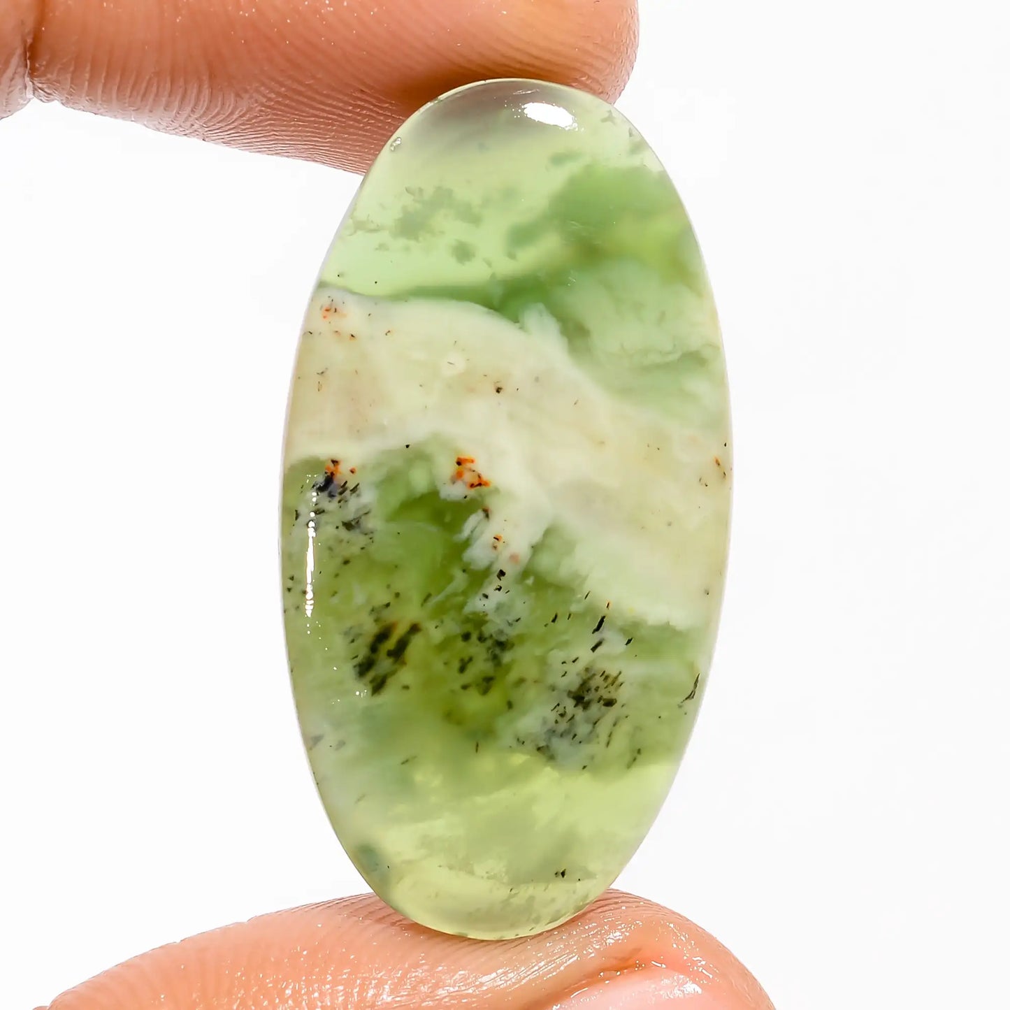 Terrific Top Grade Quality 100% Natural Serpentine Oval Shape Cabochon Loose Gemstone For Making Jewelry 20 Ct. 34X18X4 mm V-5665