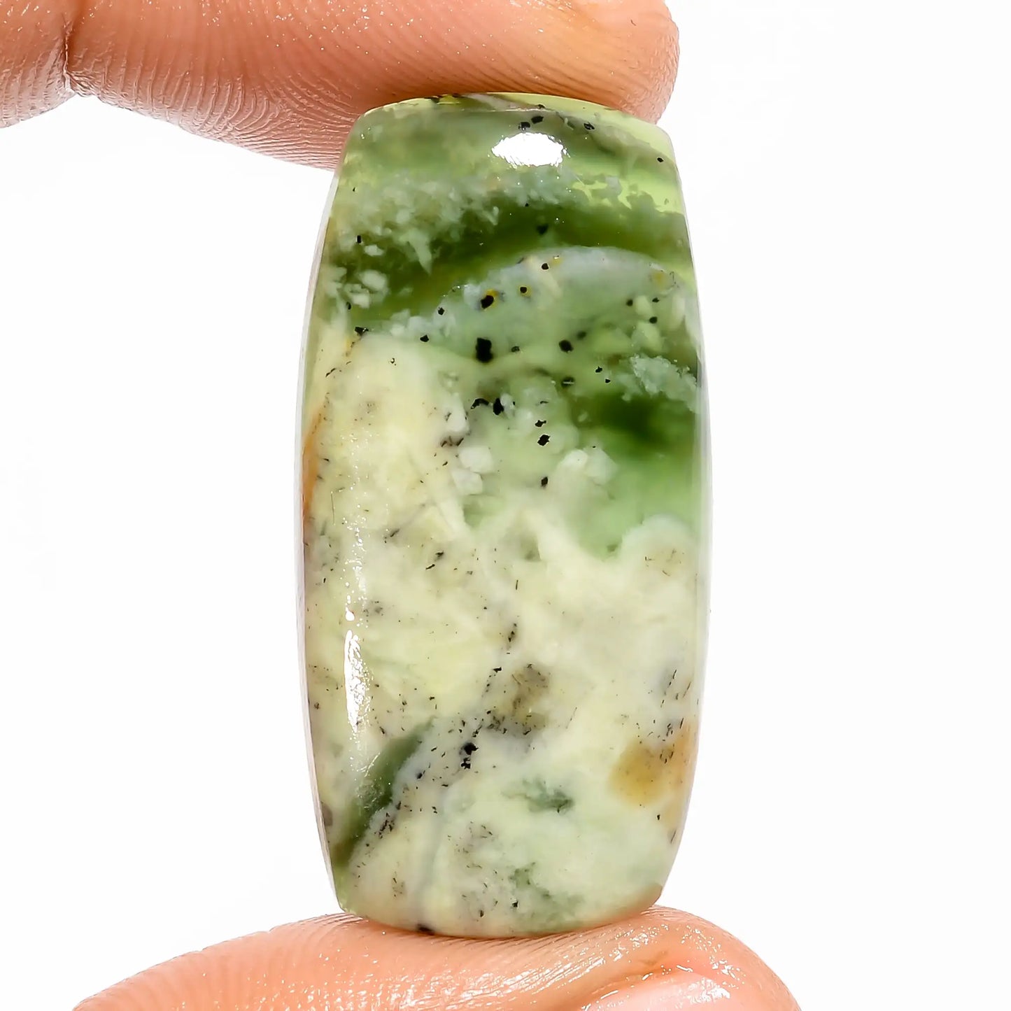 Unique Top Grade Quality 100% Natural Serpentine Radiant Shape Cabochon Loose Gemstone For Making Jewelry 29 Ct. 33X16X5 mm V-5666