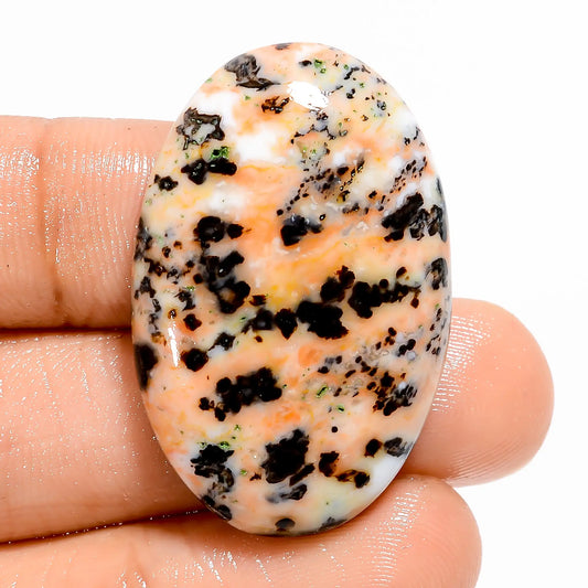 Terrific Top Grade Quality 100% Natural Honey Dendrite Opal Oval Shape Cabochon Loose Gemstone For Making Jewelry 38 Ct. 34X22X6 mm V-5707