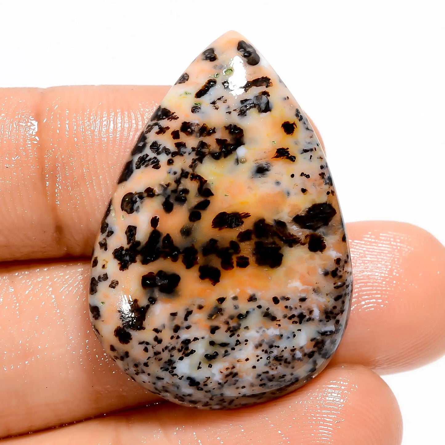 Wonderful Top Grade Quality 100% Natural Honey Dendrite Opal Pear Shape Cabochon Loose Gemstone For Making Jewelry 32.5 Ct 32X23X6 mm V-5709