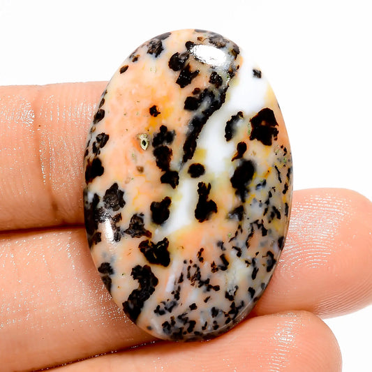 Amazing Top Grade Quality 100% Natural Honey Dendrite Opal Oval Shape Cabochon Loose Gemstone For Making Jewelry 24.5 Ct. 32X21X4 mm V-5710