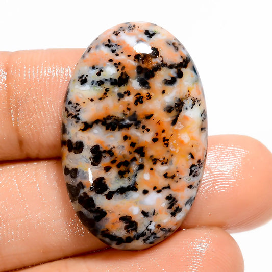 Attractive Top Grade Quality 100% Natural Honey Dendrite Opal Oval Shape Cabochon Loose Gemstone For Making Jewelry 28.5 Ct 30X19X6 mm V-5713