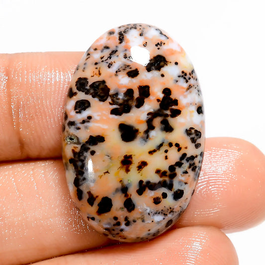 Beautiful Top Grade Quality 100% Natural Honey Dendrite Opal Oval Shape Cabochon Loose Gemstone For Making Jewelry 30 Ct. 30X19X6 mm V-5715