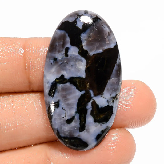 Immaculate Top Grade Quality 100% Natural Gabbro Jasper Oval Shape Cabochon Loose Gemstone For Making Jewelry 35.5 Ct. 38X21X5 mm V-5766