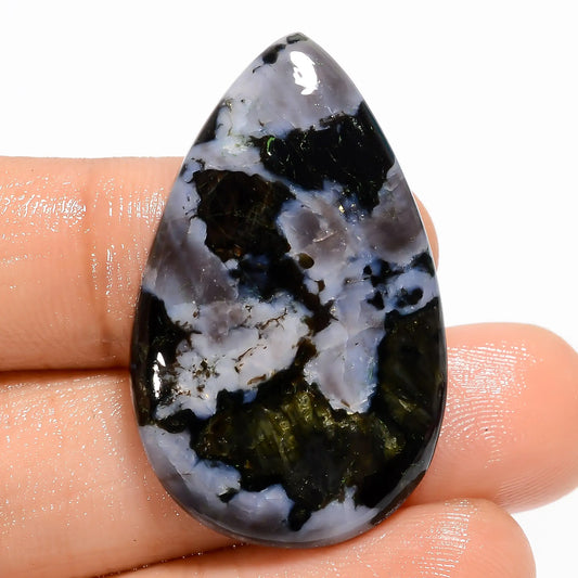 Amazing Top Grade Quality 100% Natural Gabbro Jasper Pear Shape Cabochon Loose Gemstone For Making Jewelry 35.5 Ct. 36X22X5 mm V-5769