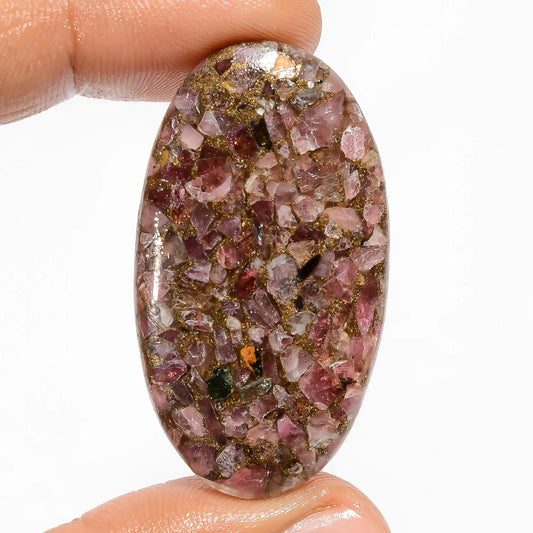 Wonderful Top Grade Quality Spiny Copper Ruby Oval Shape Cabochon Gemstone For Making Jewelry 38.5 Ct. 42X23X4 mm V-5836